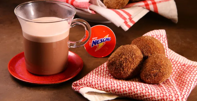 Imagem da receita Bolinho de Chuva de Chocolate e Café